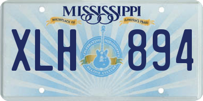MS license plate XLH894