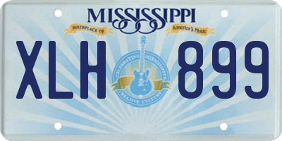 MS license plate XLH899