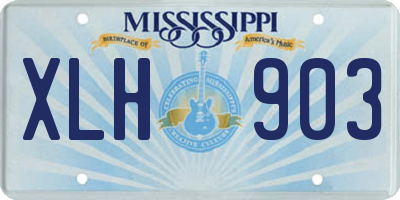 MS license plate XLH903