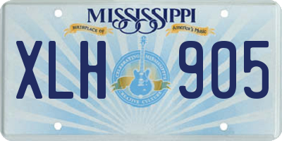MS license plate XLH905