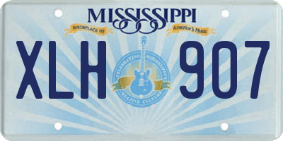 MS license plate XLH907