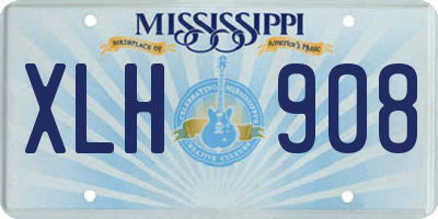 MS license plate XLH908