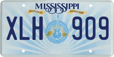 MS license plate XLH909