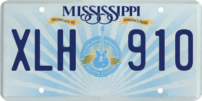 MS license plate XLH910