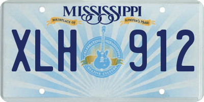 MS license plate XLH912