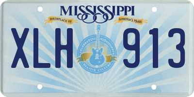 MS license plate XLH913
