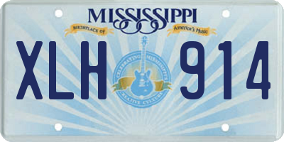 MS license plate XLH914