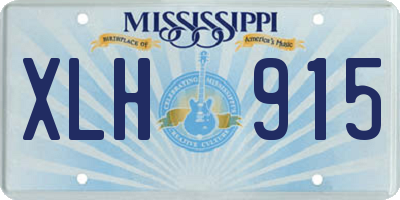 MS license plate XLH915