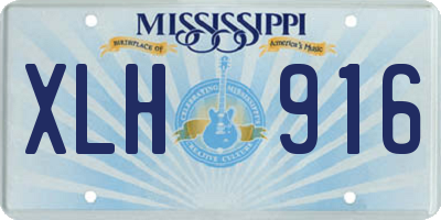 MS license plate XLH916