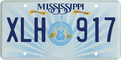 MS license plate XLH917
