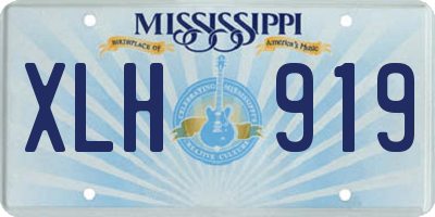 MS license plate XLH919
