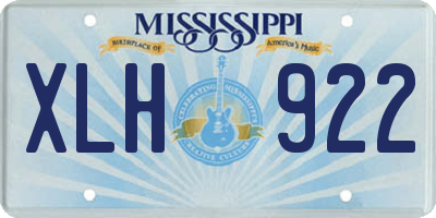 MS license plate XLH922