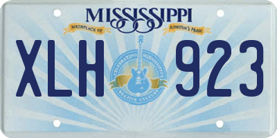 MS license plate XLH923