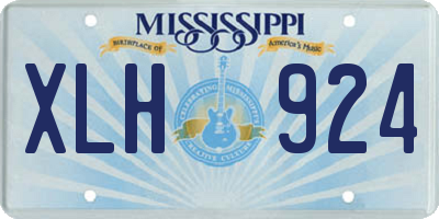 MS license plate XLH924