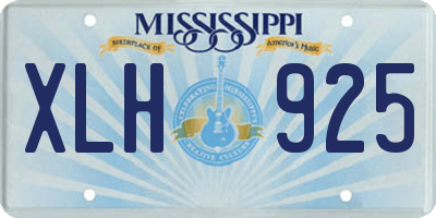 MS license plate XLH925