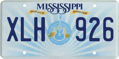 MS license plate XLH926