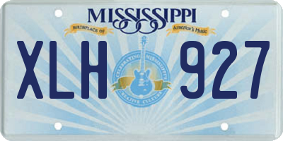MS license plate XLH927