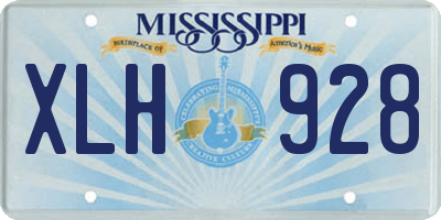 MS license plate XLH928