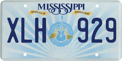 MS license plate XLH929