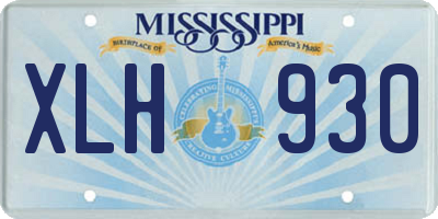MS license plate XLH930