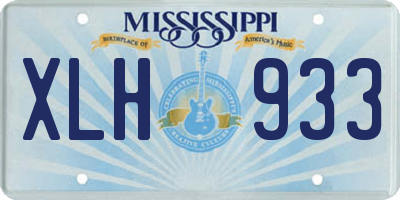 MS license plate XLH933
