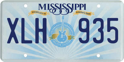 MS license plate XLH935