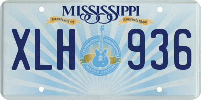 MS license plate XLH936