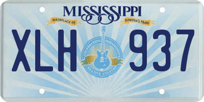 MS license plate XLH937
