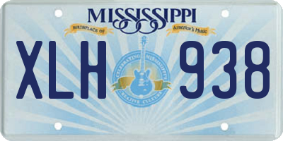 MS license plate XLH938