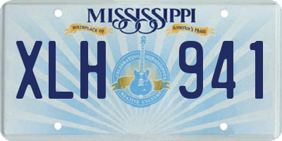 MS license plate XLH941