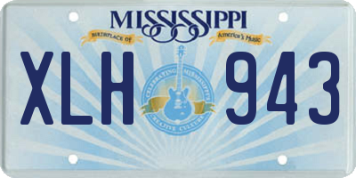 MS license plate XLH943