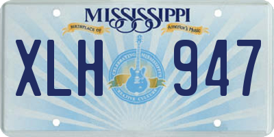 MS license plate XLH947