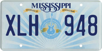 MS license plate XLH948