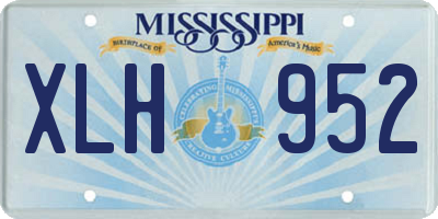 MS license plate XLH952