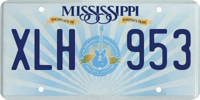 MS license plate XLH953