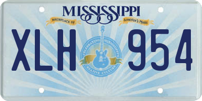 MS license plate XLH954