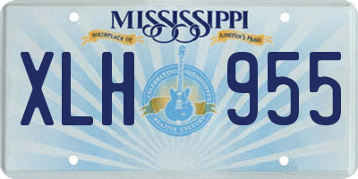 MS license plate XLH955