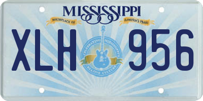 MS license plate XLH956