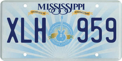 MS license plate XLH959