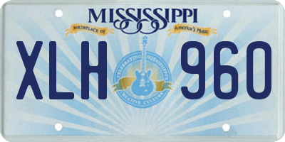 MS license plate XLH960