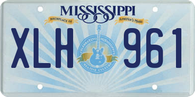 MS license plate XLH961