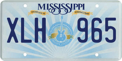 MS license plate XLH965