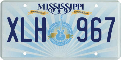 MS license plate XLH967