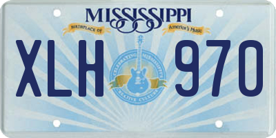 MS license plate XLH970