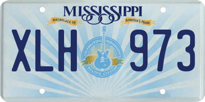 MS license plate XLH973