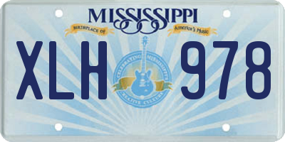MS license plate XLH978
