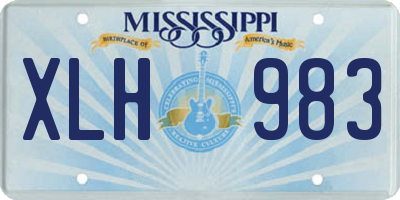 MS license plate XLH983