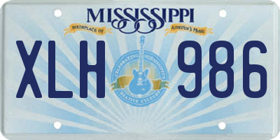 MS license plate XLH986
