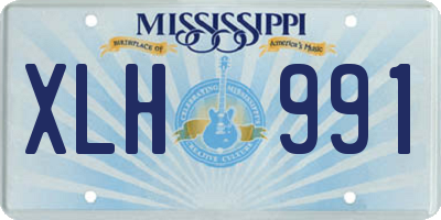 MS license plate XLH991