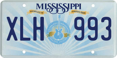 MS license plate XLH993